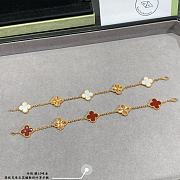 VCA high-grade mother-of-pearl laser five-flower four-leaf clover bracelet - 3