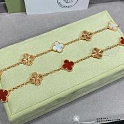 VCA high-grade mother-of-pearl laser five-flower four-leaf clover bracelet - 2