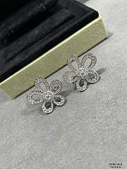 VCA full diamond flower earrings  - 4