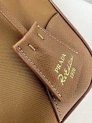 Prada Re-Edition1978 double handle brown handbag 35*21*10cm - 2