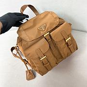 Prada Re-Edition1978 Parachute Nylon Backpack Small Brown Bag 28*23.5*12cm - 1