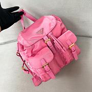 Prada Re-Edition1978 Parachute Nylon Backpack Small Pink Bag 28*23.5*12cm - 1