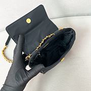 Prada black gold chain flap shoulder bag 14*13*5cm - 6