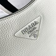 Prada Grained Cowhide Shoulder White Bag 30*28*12cm - 3