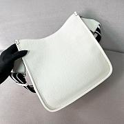 Prada Grained Cowhide Shoulder White Bag 30*28*12cm - 2