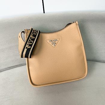 Prada Grained Cowhide Shoulder Apricot Bag 30*28*12cm 