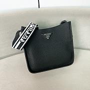 Prada Grained Cowhide Shoulder Black Bag 30*28*12cm - 1