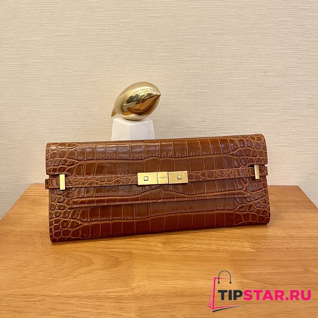 YSL Manhattan Clutch Brown Bag 31x14x3cm - 1