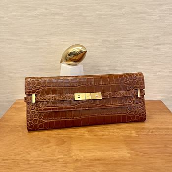 YSL Manhattan Clutch Brown Bag 31x14x3cm