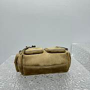 Blumarine Frosted Khaki Green Motorcycle Underarm Bag 28x10x18cm - 2