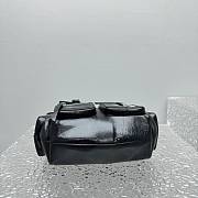 Blumarine Oil Wax Black Motorcycle Underarm Bag 28x10x18cm - 5