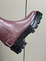 Hermes Chelsea Short Dark Red Boots  - 3