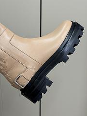  Hermes Chelsea Short Beige Boots - 5