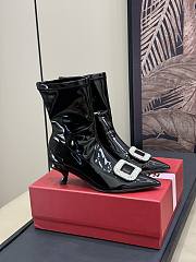 RV diamond buckle socks ankle boots - 3