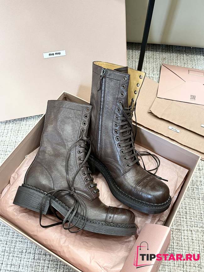 Miu Miu Brown Short Boots  - 1