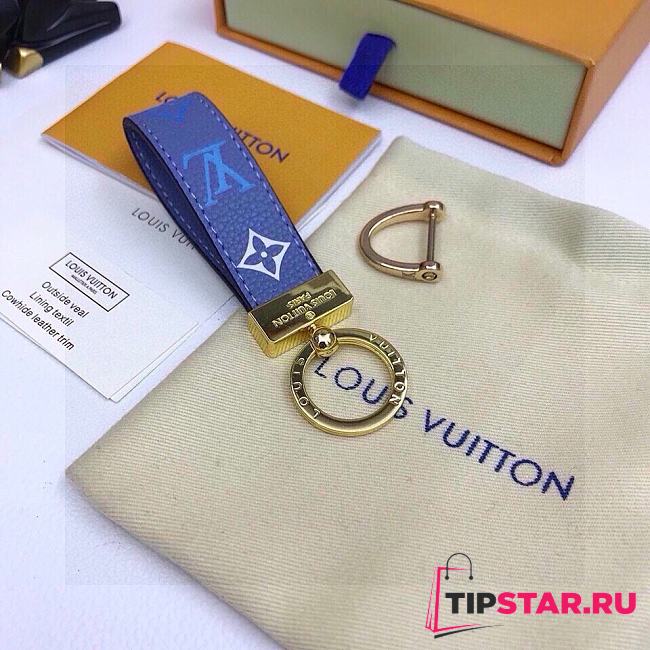 LV Maxi Dragonne Blue Keychains - 1