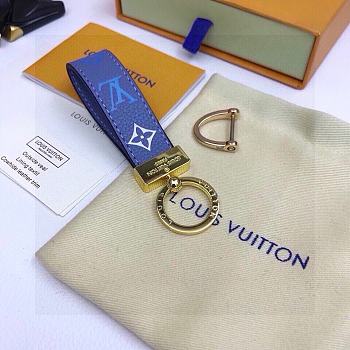 LV Maxi Dragonne Blue Keychains