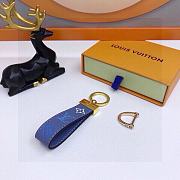 LV Maxi Dragonne Blue Keychains - 5