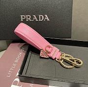 Prada pink leather keychain  - 1