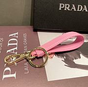 Prada pink leather keychain  - 5