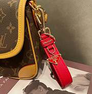 Prada red leather keychain  - 5