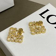 LOEWE carved diamond buckle earings  - 4