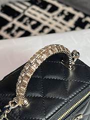 Chanel flash diamond Ohanel rhinestone handle small box bag 7*11*8.5cm - 6