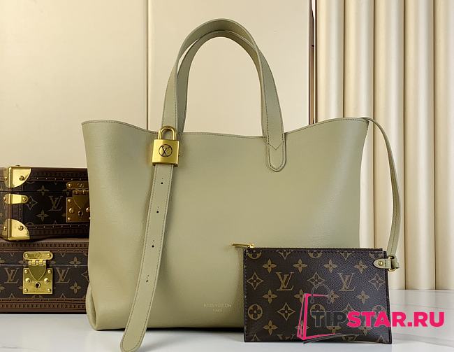 LV Neverful Stone Green Low Key Cabas Handbag 47X31X14CM - 1