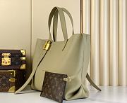 LV Neverful Stone Green Low Key Cabas Handbag 47X31X14CM - 3