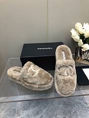 Chanel Super Warm Wool Grey Slippers - 1