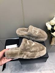 Chanel Super Warm Wool Grey Slippers - 2