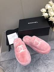 Chanel Super Warm Wool Pink Slippers - 1