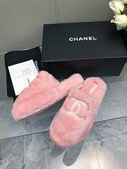 Chanel Super Warm Wool Pink Slippers - 5