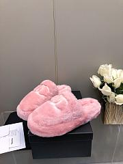 Chanel Super Warm Wool Pink Slippers - 3