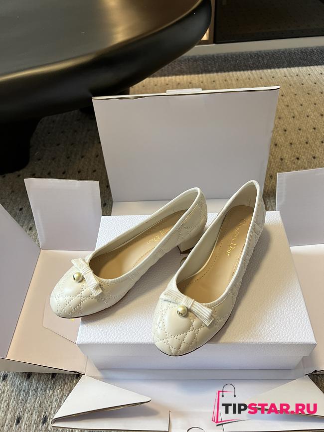 Dior Cream White Mary Jane Shoes - 1