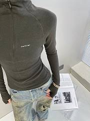 AW American half-high collar slim long-sleeved T-shirt - 2