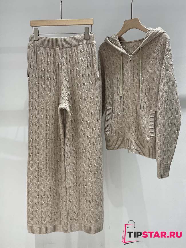 BC sequined cashmere suit hoodie straight wide-leg pants  - 1