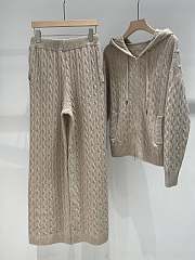 BC sequined cashmere suit hoodie straight wide-leg pants  - 1