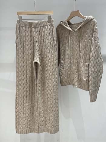 BC sequined cashmere suit hoodie straight wide-leg pants 