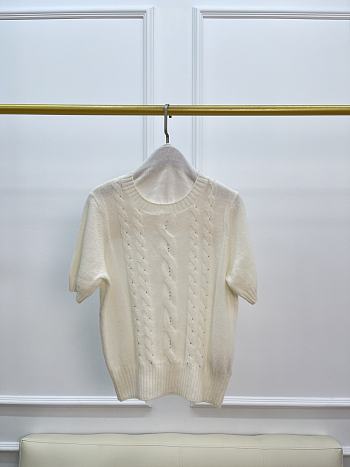 Beaded Twisted Cashmere Sweater