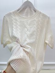 Beaded Twisted Cashmere Sweater - 4