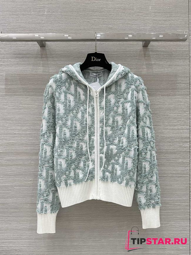  Dior casual hooded jade green jacket - 1