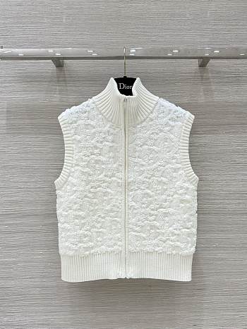 Dior high-end all-match white vest