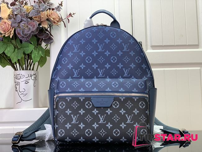 LV M11590 Gradient Blue Flower Discovery Small Backpack 29x38x20CM - 1