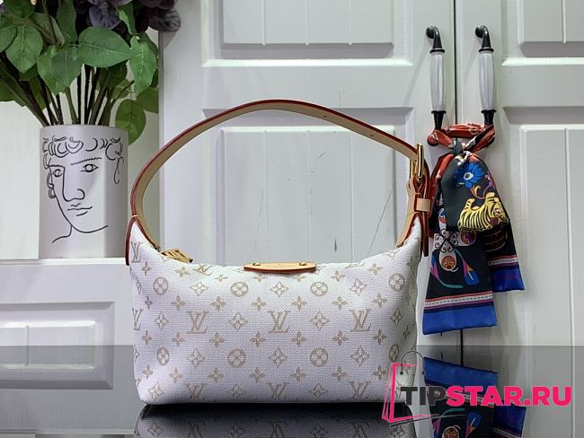 LV M12433 White Flower Hills Pochette Bag 18.5 x 11 x 6.5 cm - 1