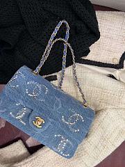 Chanel Denim Beaded Sequins 20cm - 2