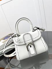 Belgian Delvaux White Leather Handle Bag 20x16x10cm - 1