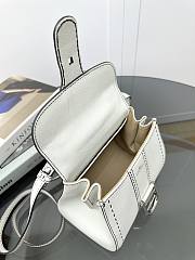 Belgian Delvaux White Leather Handle Bag 20x16x10cm - 4