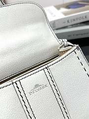 Belgian Delvaux White Leather Handle Bag 20x16x10cm - 3