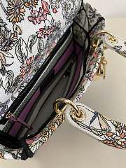 Dior Small Purple Flower Tote Bag 24cm - 5